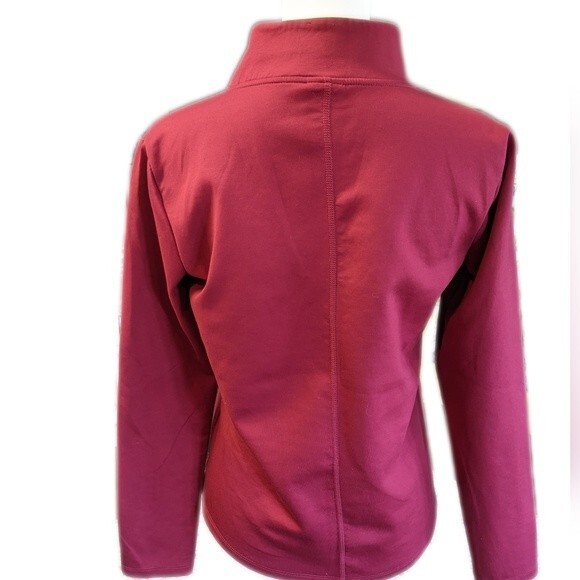 Nike Therma Fit rich red quarter zip sweatshirt, black check ✔️ logo, S - Picture 2 of 7